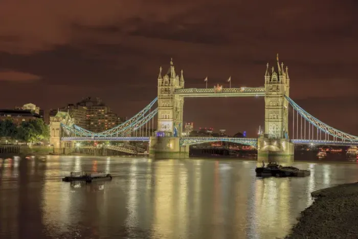 Framed Print : RM. Tower Bridge by night. London. England Framed Print : RM. Tower Bridge by night. London. England