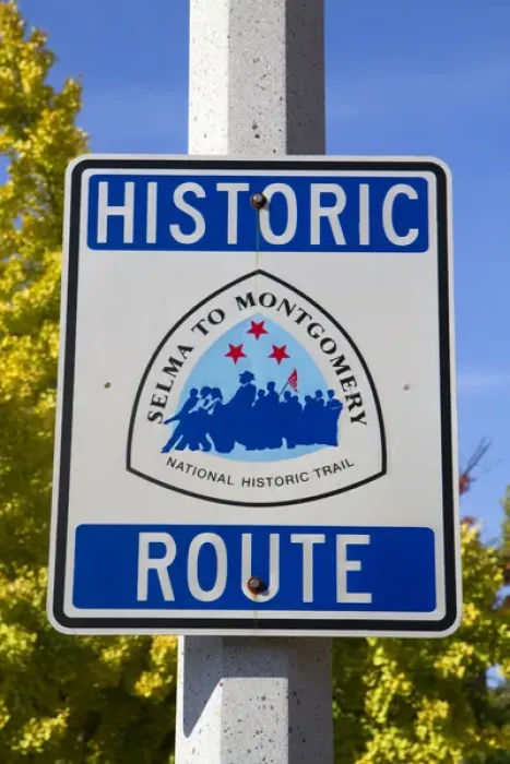 Framed Print : Road sign marking the Selma to Montgomery Historic Route in Selma, Alabama, USA Framed Print : Road sign marking the Selma to Montgomery Historic Route in Selma, Alabama, USA