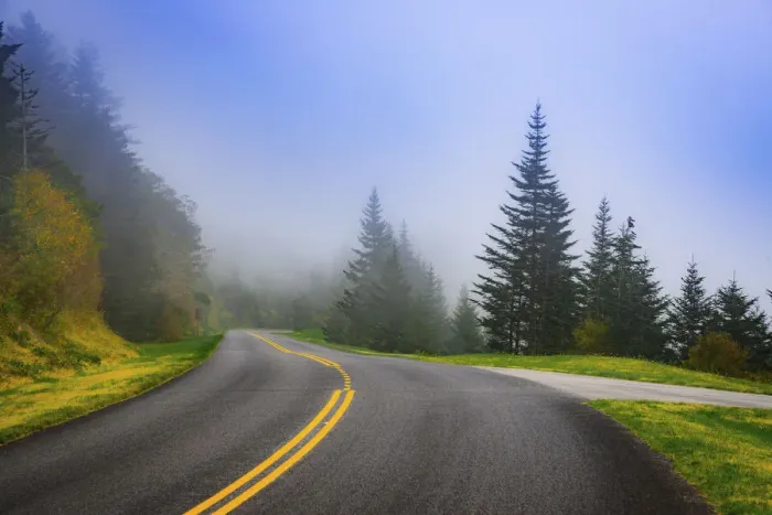 Framed Print : Roadway, Blue Ridge Parkway, Smoky Mountains, USA