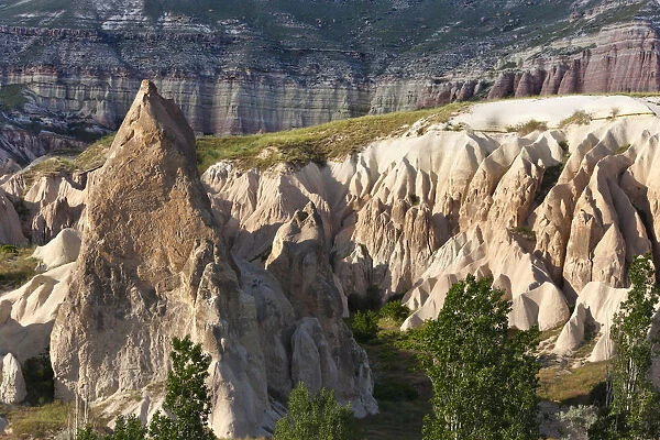 Rock formations in the valley, Goreme, Cappadocia, Turkey (UNESCO World Heritage Site)