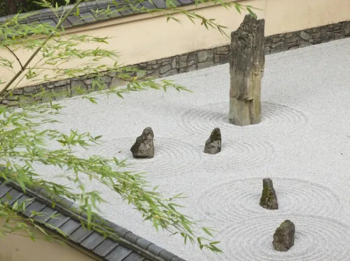 Framed Print : Rock garden, Portland Japanese Garden, Oregon