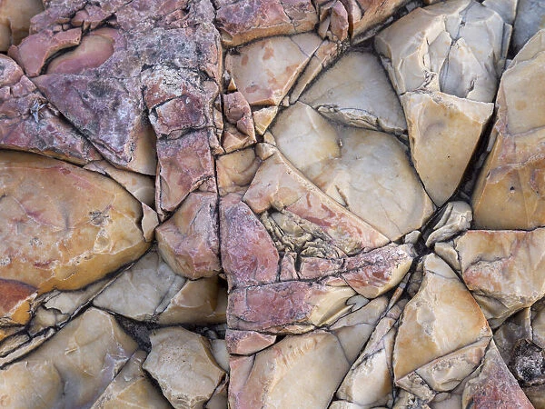 Rock patterns near Grand Falls, Shoal Creek, Joplin, Missouri