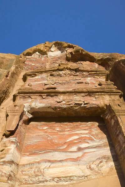Rock texture of cave wall, Petra, Jordan