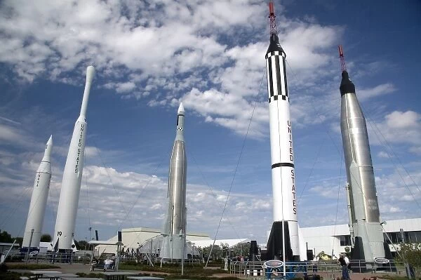 Rocket Garden at the Kennedy Space Center Visitor Complex in Cape Canaveral, Florida