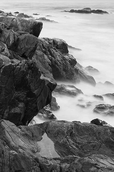 Rocks and surf. Wallis Sands State Park, Rye, New Hampshire