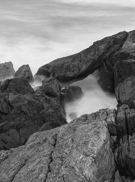 Rocks and surf. Wallis Sands State Park, Rye, New Hampshire