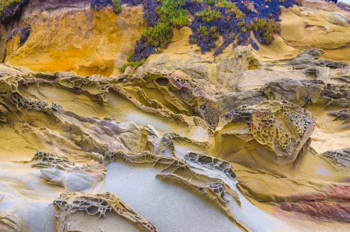 Framed Print : Rocky Formations at Bean Hollow Beach, California, USA