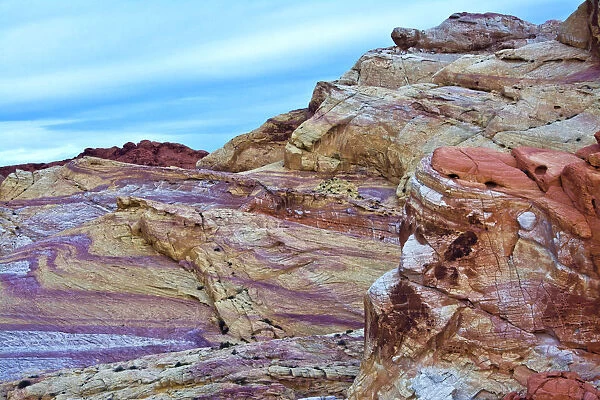 Rocky landscape, White Domes Area, Valley of Fire State Park, Nevada, USA