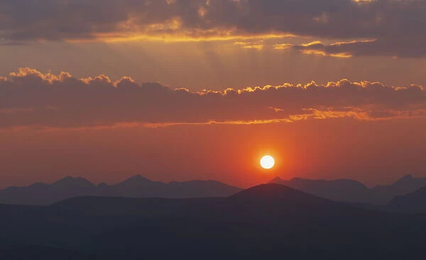 Rocky mountain sunset