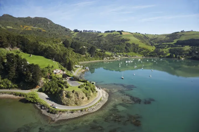 Framed Print : Rocky Point and Deborah Bay, Otago Harbour, Dunedin, South Island, New Zealand - aerial Framed Print : Rocky Point and Deborah Bay, Otago Harbour, Dunedin, South Island, New Zealand - aerial