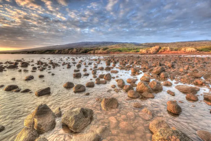 Framed Print : Rocky Shore near Kaleahi at sunrise, North Shore, Lanai Island, Hawaii Framed Print : Rocky Shore near Kaleahi at sunrise, North Shore, Lanai Island, Hawaii