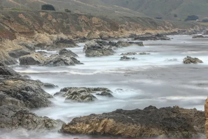 Framed Print : Rolling surf from the Pacific. Garrapata State Park, Big Sur, California, US