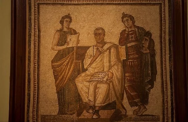 Roman 3rd Century painting in Bardo Museum in Tunis Tunisia Northern Africa