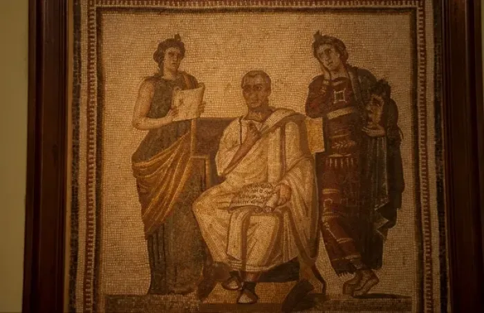 Framed Print : Roman 3rd Century painting in Bardo Museum in Tunis Tunisia Northern Africa Framed Print : Roman 3rd Century painting in Bardo Museum in Tunis Tunisia Northern Africa