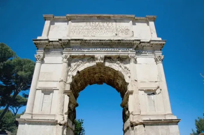 Framed Print : Roman Art. Arch of Titus. Erected in the year 81 to commemorate the conquest of Titus