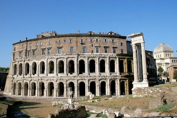 Roman Art. Theater of Marcellus (Theatrum Marcelli). Building finished in 13 BC by emperor Augustum