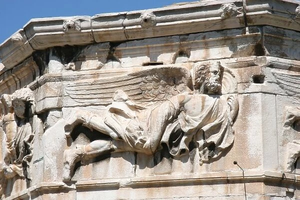 Roman Art. Tower of the Winds (Horologion). Octagonal Pentelic marble clock tower