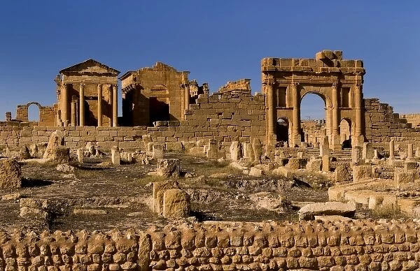 Roman ruins of Sufetula in town of Sbeitla in Tunisia in Northern Africa