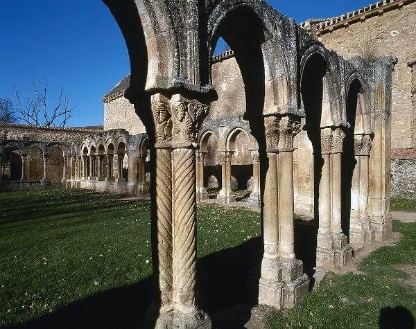 Romanesque Art. San Juan de Duero. View of the cloister. XIII century. It contains
