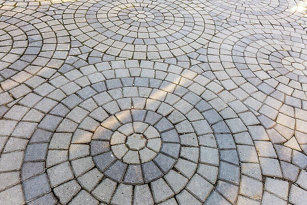 Romania, Alba. Artistic and abstract street paving stones