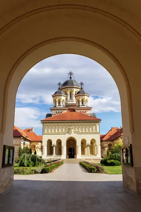 Framed Print : Romania, Alba Iulia. St. Michael's Cathedral, Roman Catholic cathedral and the oldest and the longest cathedral in Romania
