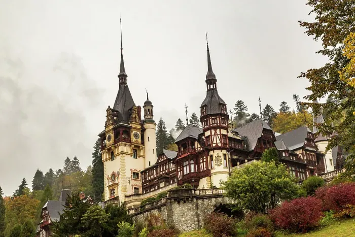 Framed Print : Romania, Carpathian Mountains, Prahova County, Sinaia. Peles Castle, Castelul Peles. Neo-Renaissance castle between Transylvania and Wallachia Framed Print : Romania, Carpathian Mountains, Prahova County, Sinaia. Peles Castle, Castelul Peles. Neo-Renaissance castle between Transylvania and Wallachia