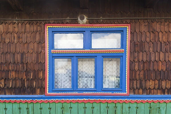Romania, Maramures Region, Sapanta, detail of traditional house