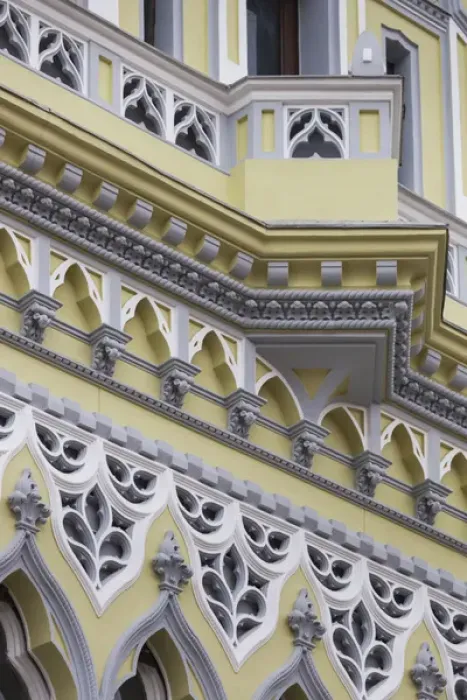 Framed Print : Romania, Transylvania, Brasov, building detail Framed Print : Romania, Transylvania, Brasov, building detail