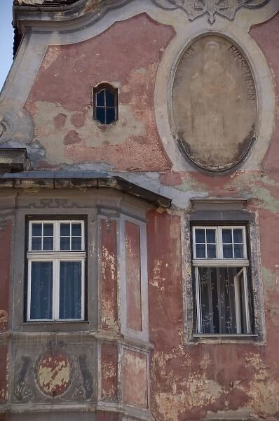 Romania, Transylvania, Brasov. Old building in historic downtown