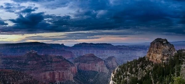 Roosevelt Point Panorama - North Rim - Grand Canyon National Park, AZ - Digital Composite