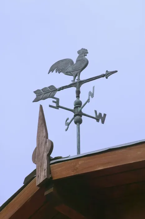 Framed Print : Rooster windwane on top of house, El Calafate, Argentina