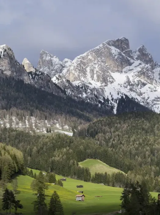 Framed Print : Rosengarten or Catinaccio mountain range in the dolomites of South Tyrol after a Framed Print : Rosengarten or Catinaccio mountain range in the dolomites of South Tyrol after a