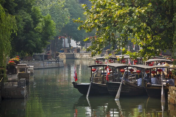 Row boat on the Grand Canal, Zhujiajiao, Shanghai, China