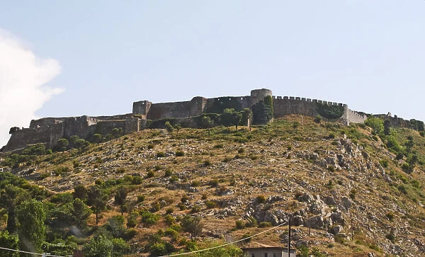 The Rozafa hilltop castle fortress fort between Shkodra and Lezhe. Shkodra. Albania
