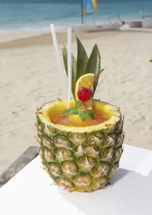 Framed Print : Rum Punch in pineapple Framed Print : Rum Punch in pineapple