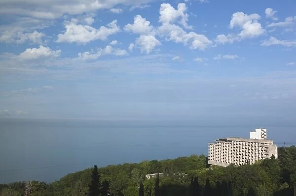 Russia, Black Sea Coast, Sochi, Hotel Primorye, elevated view