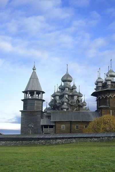 Russia, Karelia, Kizhi Island, Transfiguration Church and Intercession Church, RESTRICTED