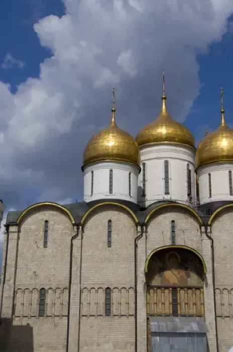Framed Print : Russia, Moscow, The Kremlin. Cathedral of the Assumption (aka Uspensky sobor) founded in 1326
