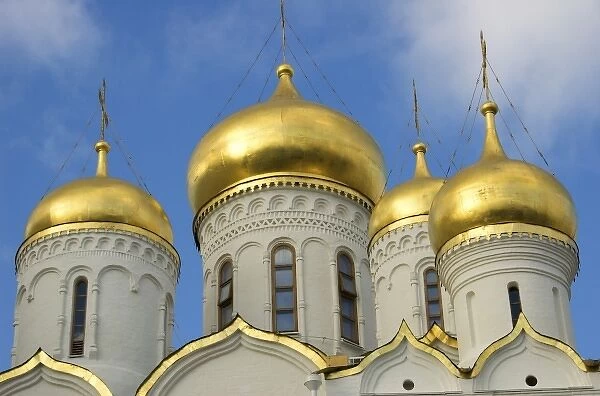 Russia, Moscow, Kremlin, gold domes of The Cathedral of the Annunciation, RESTRICTED