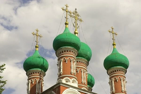Russia. Moscow. Petrovsky district. Upper St. Peter Monastery. Green onion domes