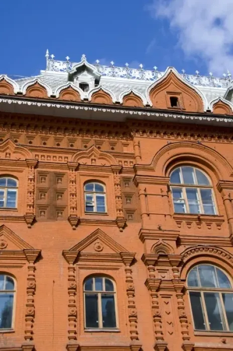 Framed Print : Russia, Moscow, Red Square. Red brick building that houses the State Historic Museum