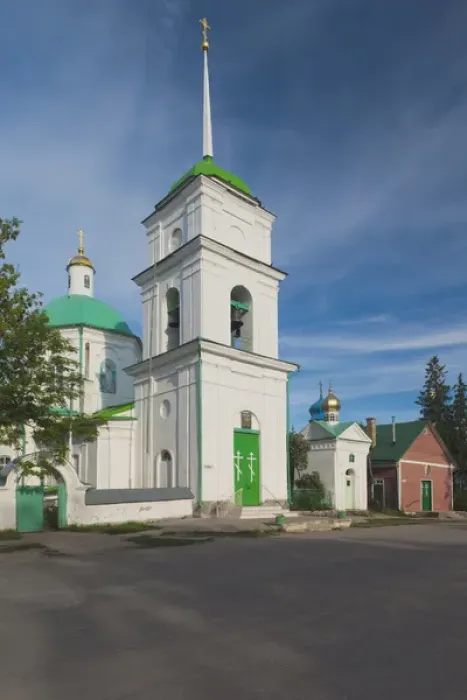 Framed Print : Russia, Pskovskaya Oblast, Pechory, Pechory Monastery, church on Sbornaya Street