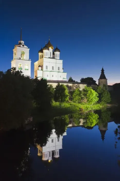 Framed Print : Russia, Pskovskaya Oblast, Pskov, Pskov Kremlin and Trinity Cathedral reflected in Pskova River Framed Print : Russia, Pskovskaya Oblast, Pskov, Pskov Kremlin and Trinity Cathedral reflected in Pskova River