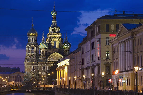 Russia, Saint Petersburg, Center, Church of the Saviour of Spilled Blood on Griboedov Canal