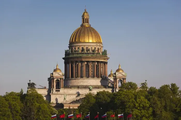 Framed Print : Russia, Saint Petersburg, Center, Saint Isaac Cathedral, from the Neva River