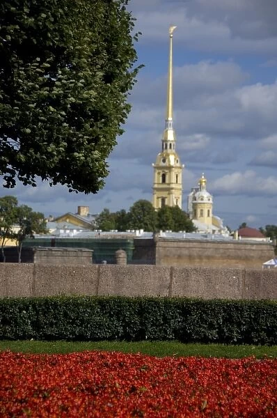 Russia, St. Petersburg, Hare Island, Peter and Paul Fortress, Bell Tower. SS Peter