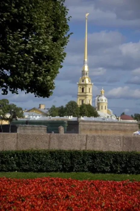 Framed Print : Russia, St. Petersburg, Hare Island, Peter and Paul Fortress, Bell Tower. SS Peter