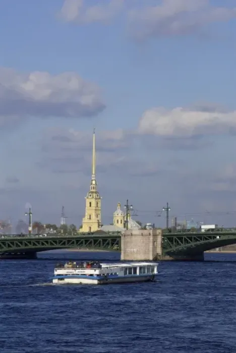 Framed Print : Russia, St. Petersburg, Neva River, Peter and Paul Cathedral and Palace Bridge, RESTRICTED Framed Print : Russia, St. Petersburg, Neva River, Peter and Paul Cathedral and Palace Bridge, RESTRICTED