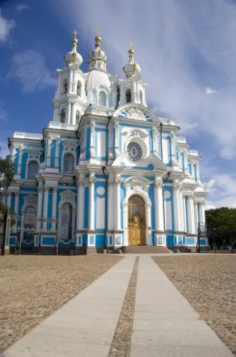 Framed Print : Russia, St. Petersburg, Nevsky Prospect, Smolny Convent. (RF) Framed Print : Russia, St. Petersburg, Nevsky Prospect, Smolny Convent. (RF)