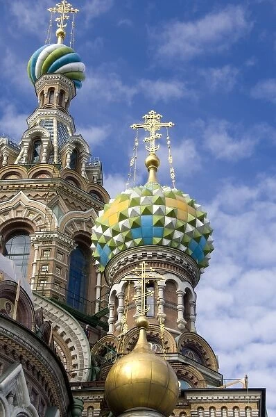 Russia, St. Petersburg, Nevsky Prospekt, The Cathedral of the Resurrection (aka Our